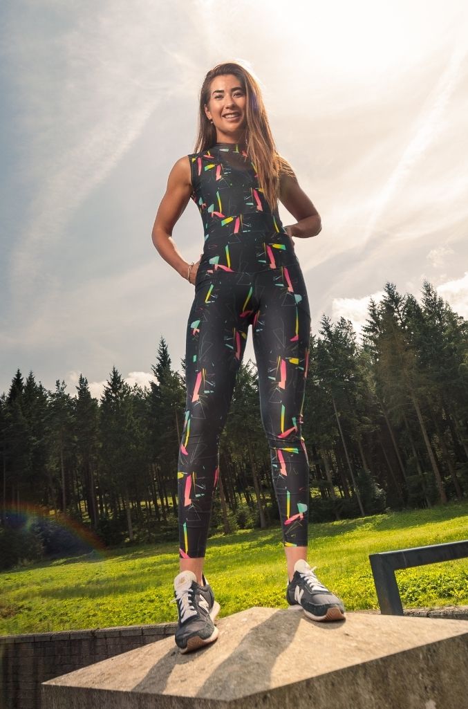 DISCO ALL IN ONE RECYCLED JUMPSUIT Retro Disco Print